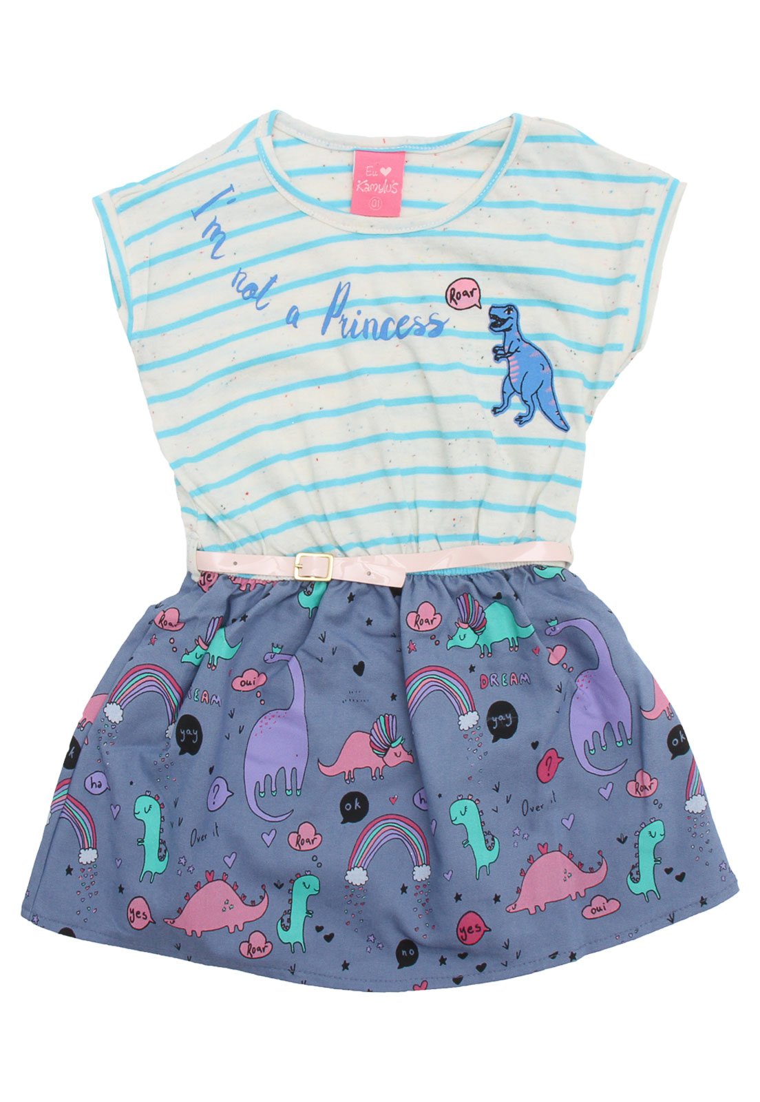 vestido infantil dinossauro