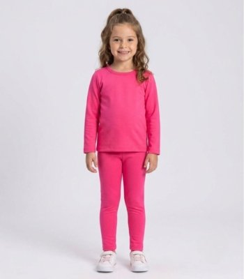 Conjunto Termico Infantil Segunda Pele Select Rosa