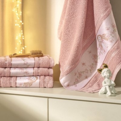 Kit 2 Toalhas Banho Infantil Karsten Amora Pétala Rosa