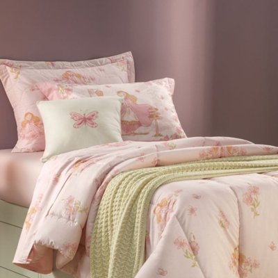 Kit Colcha Solteiro 200 Fios Karsten Algodão Amora Rosa