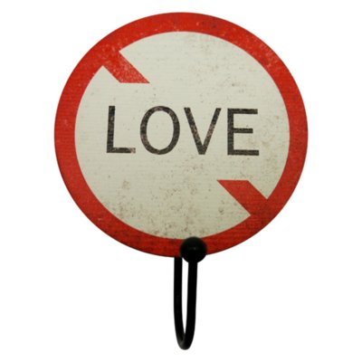 Cabideiro Kasa Ideia de Parede Branco Love Menor preço em Cabideiro Kasa Ideia de Parede Branco Love