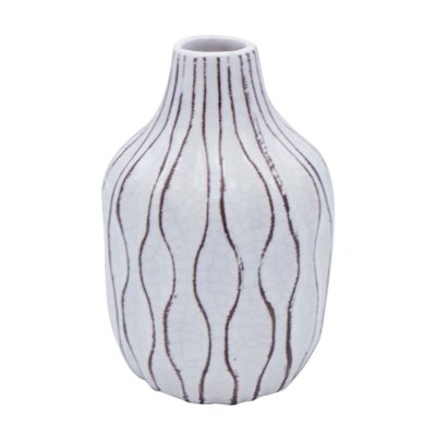 Vaso Kasa Ideia de Cerâmica Branco Menor preço em Vaso Kasa Ideia de Cerâmica Branco