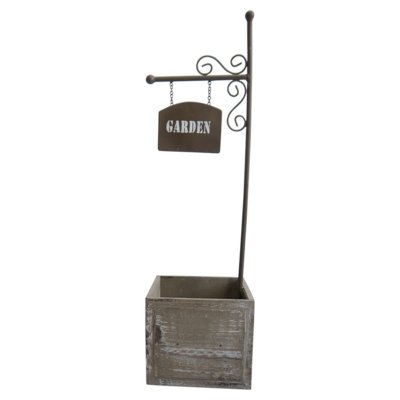 Vaso Kasa Ideia de Madeira com Placa Menor preço em Vaso Kasa Ideia de Madeira com Placa