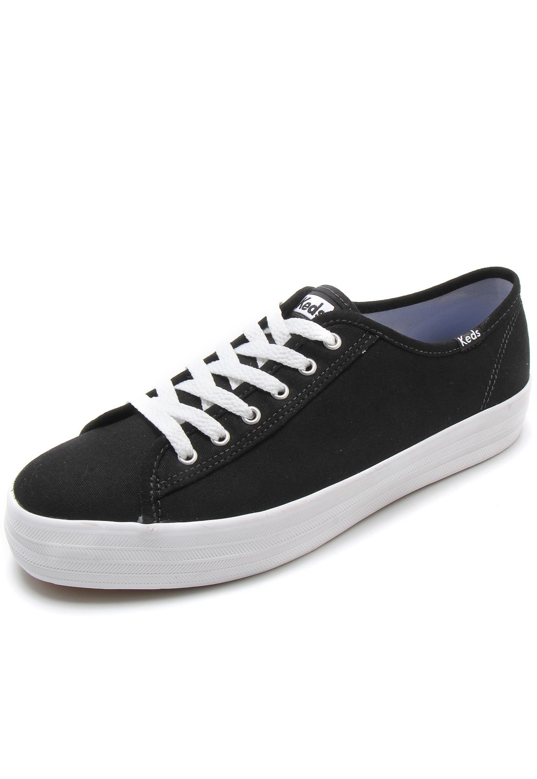 tênis keds triple canvas preto branco