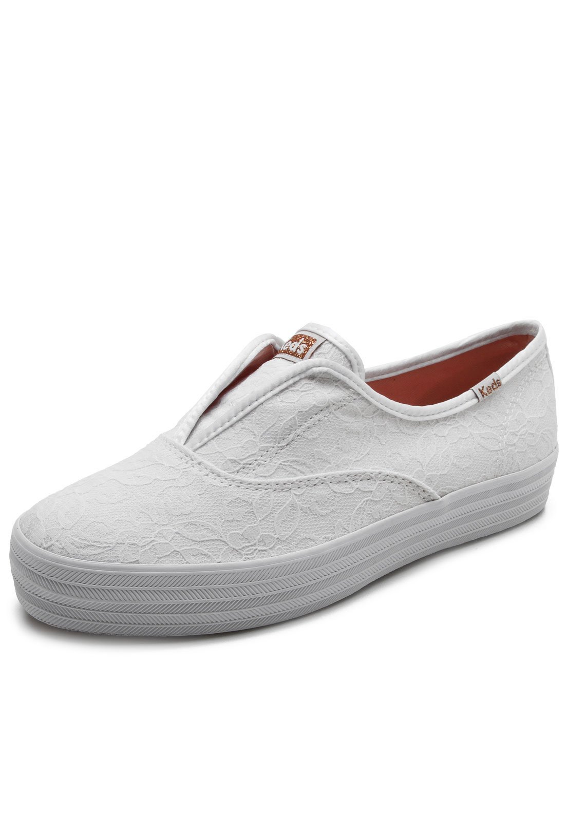 keds branco renda