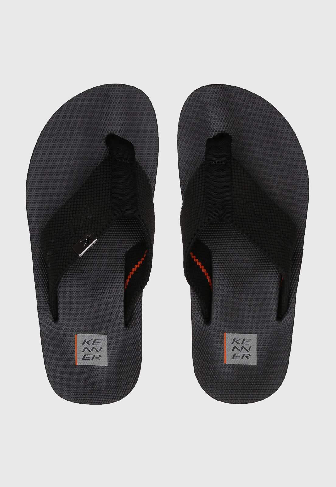 chinelo kenner preto e laranja