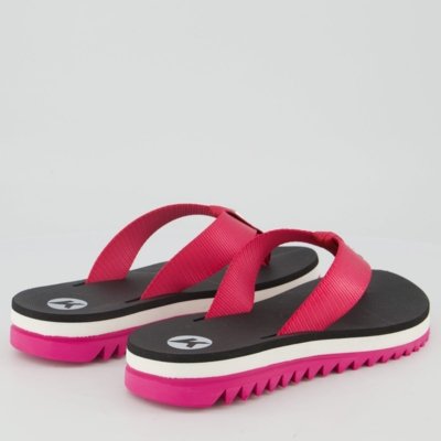 Chinelo Kenner Kyro Pro Feminino Preto e Rosa