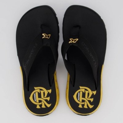 Chinelo Kenner Rakka Gold Flamengo Preto