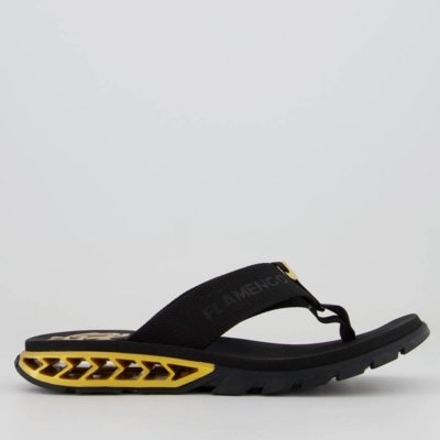 Chinelo Kenner Rakka Gold Flamengo Preto