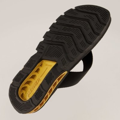Chinelo Kenner Rakka Preto e Dourado