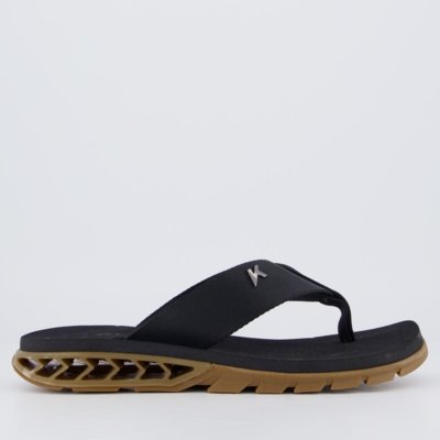 Chinelo Kenner Rakka Preto e Marrom