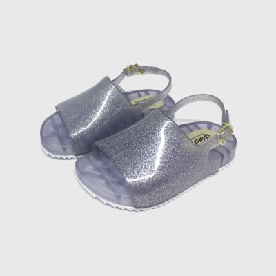 Sandália Slide KidSplash! Infantil Lisa Glitter Prata Menor preço em Sandália Slide KidSplash! Infantil Lisa Glitter Prata