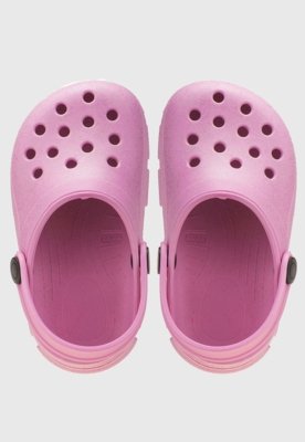 Babuche Infantil Rosa Com Glitter Leve e Confortavel Kidstep