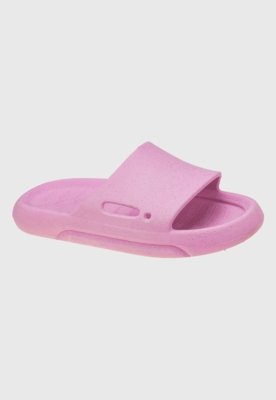 Chinelo Nuvem Slide Rosa Com Glitter Kidstep