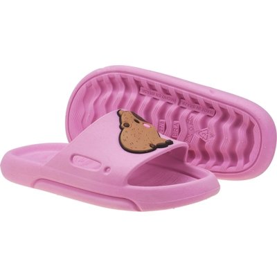 Chinelo Slide Rosa Capivara Kidstep