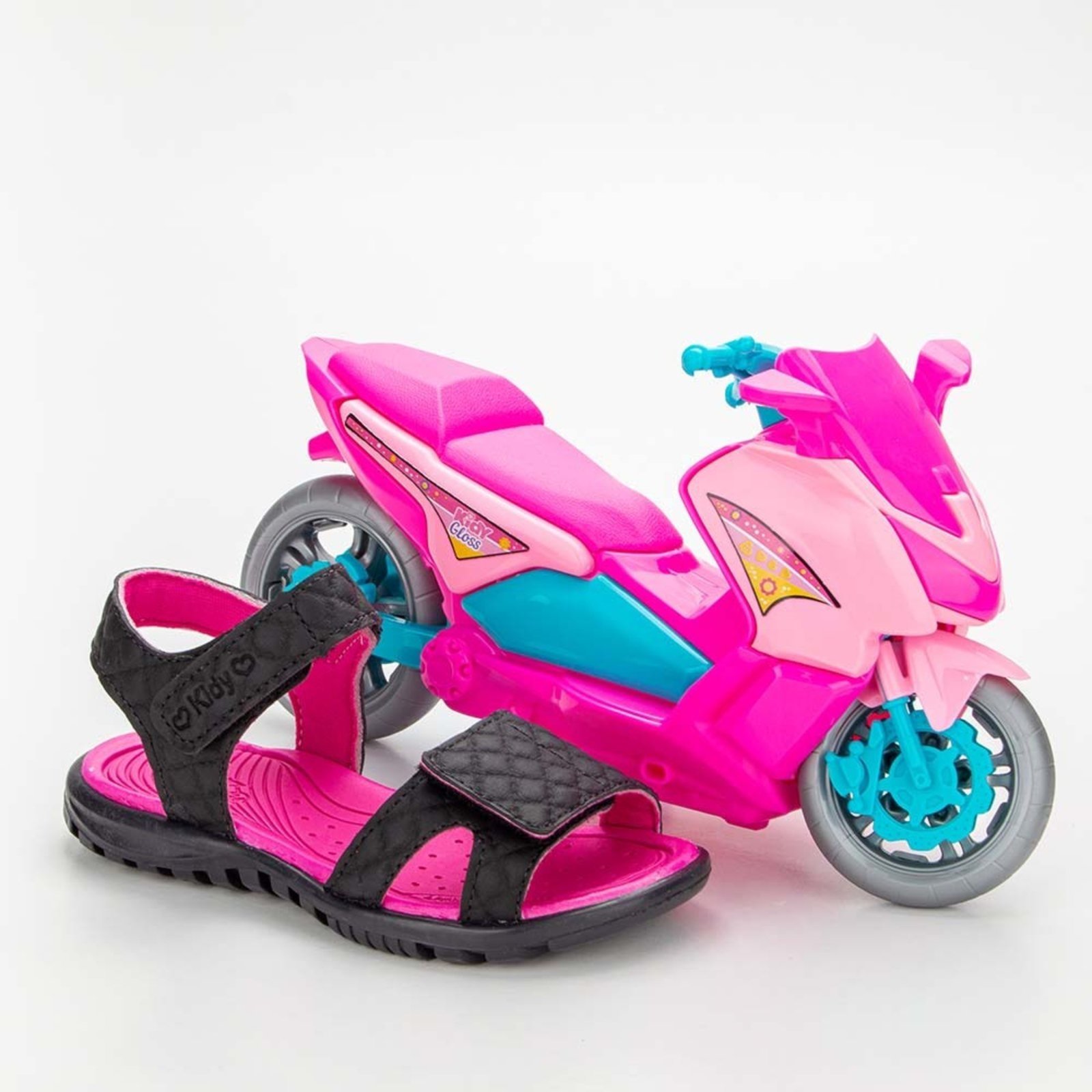 Sandália Infantil Feminina Papete Kidy Gloss Marfim com Moto - Compre Agora