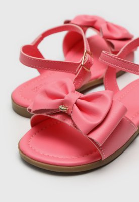 Sandália Infantil Klin Laço Rosa
