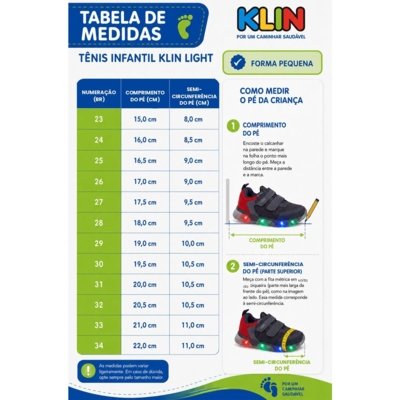 Tênis Infantil Klin Light Menina com LED - Chumbo