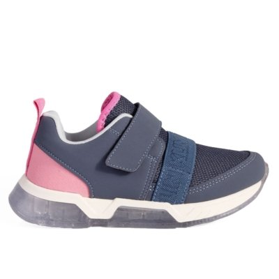 Tênis Infantil Klin Light Menina com LED - Chumbo