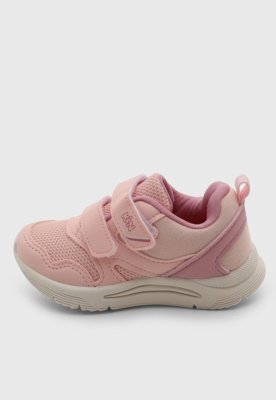 Tênis Infantil Klin New Sport Mini Têxtil Rosa
