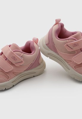 Tênis Infantil Klin New Sport Mini Têxtil Rosa