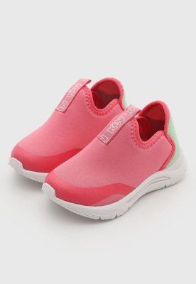 Tênis Infantil Klin Slip On Têxtil Rosa