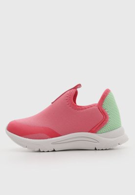 Tênis Infantil Klin Slip On Têxtil Rosa