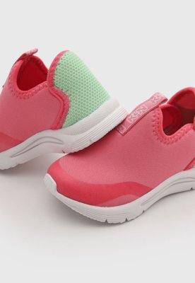 Tênis Infantil Klin Slip On Têxtil Rosa