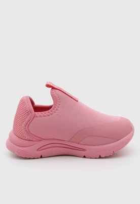 Tênis Infantil Klin Slip On Têxtil Rosa