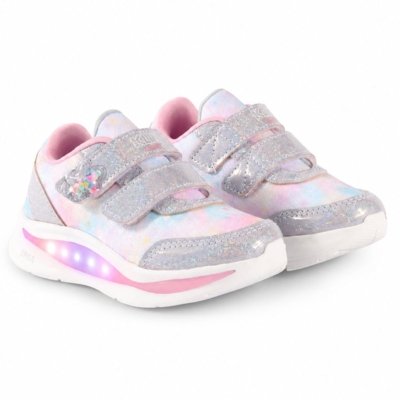 Tênis Infantil Menina Klin Flash Light com LED Colorido e Glitter