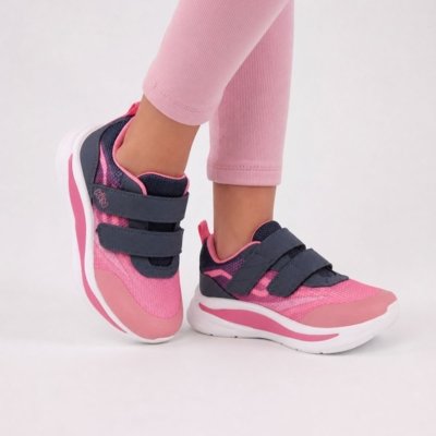 Tênis Infantil Menina Klin Flash Rosa e Marinho