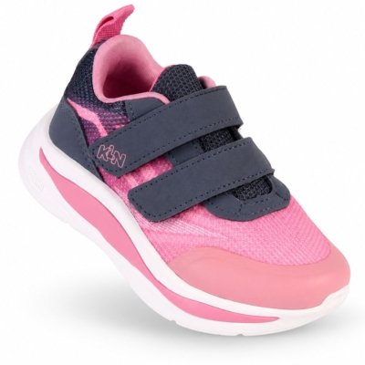 Tênis Infantil Menina Klin Flash Rosa e Marinho