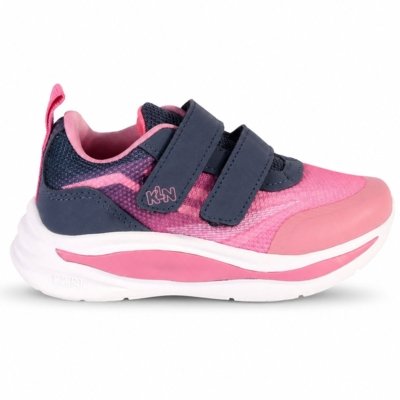 Tênis Infantil Menina Klin Flash Rosa e Marinho