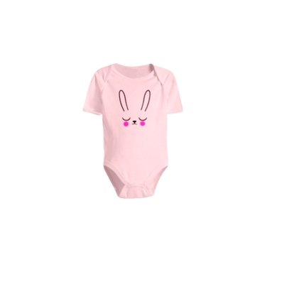 Kit 4 Pçs Body Curto e Mijão Roupa de Bebê Maternidade Verão Rosa