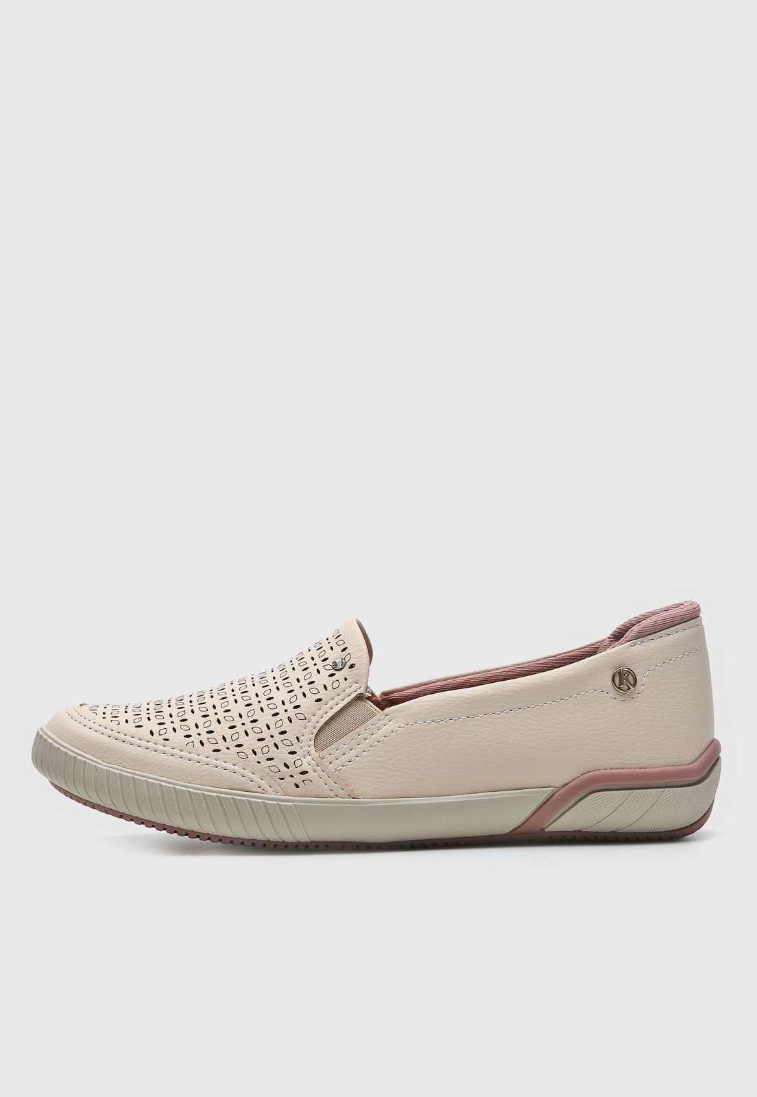 Slip On DAFITI SHOES Lasercut Branco - Compre Agora