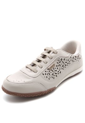 Tênis Couro Kolosh Lasercut Off-White Menor preço em Tênis Couro Kolosh Lasercut Off-White