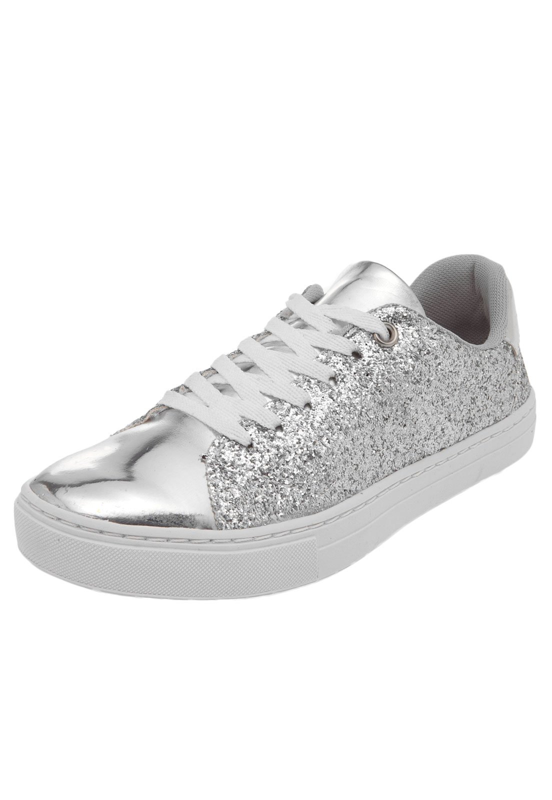 Tenis sales glitter prata