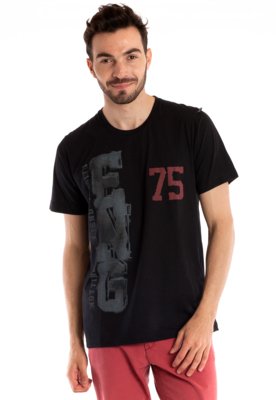 Camiseta Básica Konciny Manga Curta Preta Menor preço em Camiseta Básica Konciny Manga Curta Preta