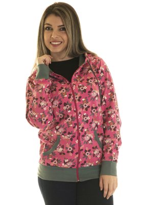Jaqueta De Moletom Konciny Estampada 8501416 Rosa Menor preço em Jaqueta De Moletom Konciny Estampada 8501416 Rosa