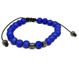 Pulseira Kuff Acessorios Bolinhas Azul Menor preço em Pulseira Kuff Acessorios Bolinhas Azul