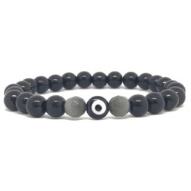 Pulseira Kuff Acessorios Bolinhas Olho Preto Menor preço em Pulseira Kuff Acessorios Bolinhas Olho Preto