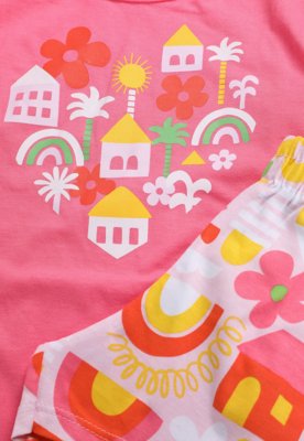 Conjunto Infantil Kyly Regata e Short Rosa