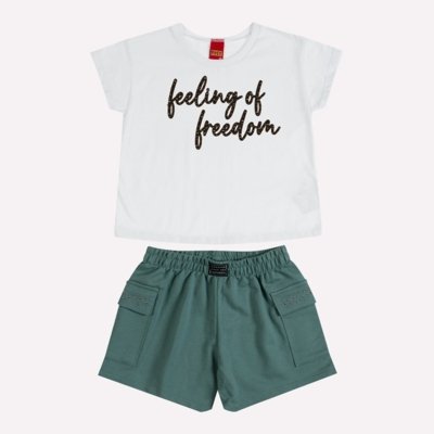 Conjunto Infantil Menina Lettering Kyly