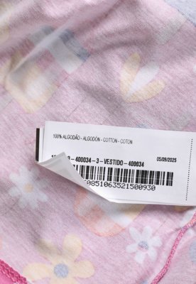Vestido Infantil Kyly Estampado Rosa