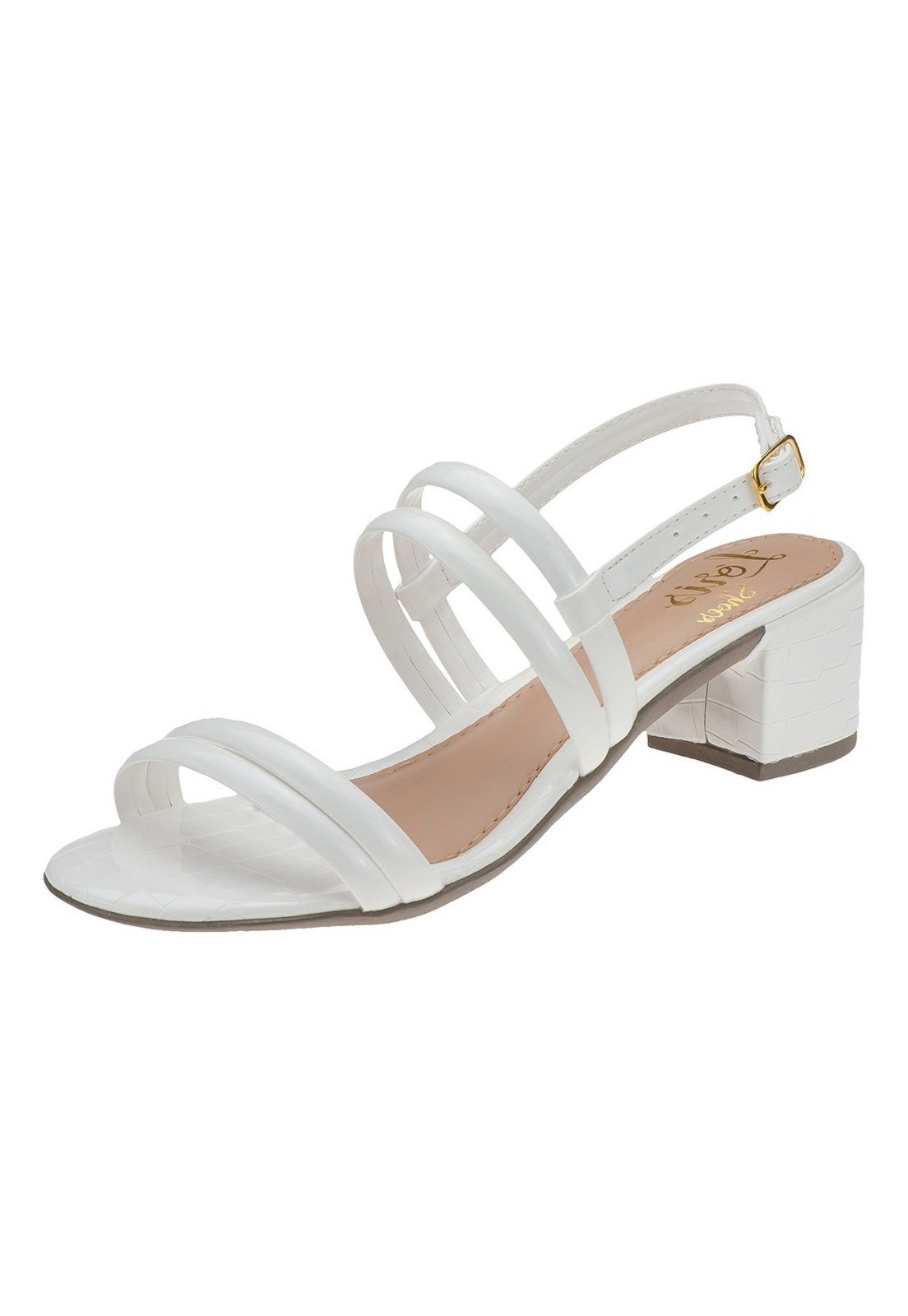 Sandália DAFITI SHOES Tiras Branca - Compre Agora