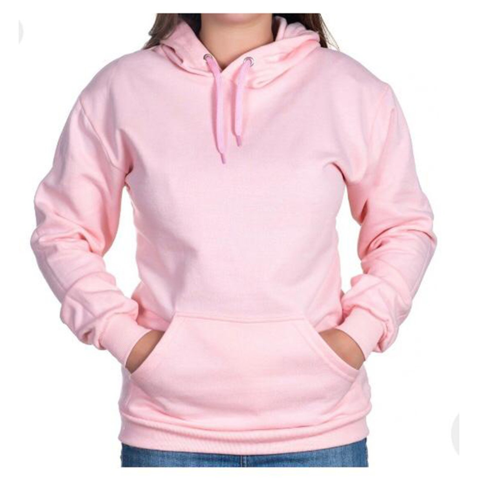 Moletom Canguru Blusa De Frio Fechado Flanelado Rosa Bêbe Moleton Com