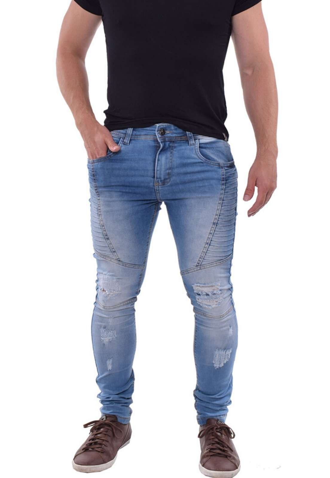 calça jeans lavado masculina