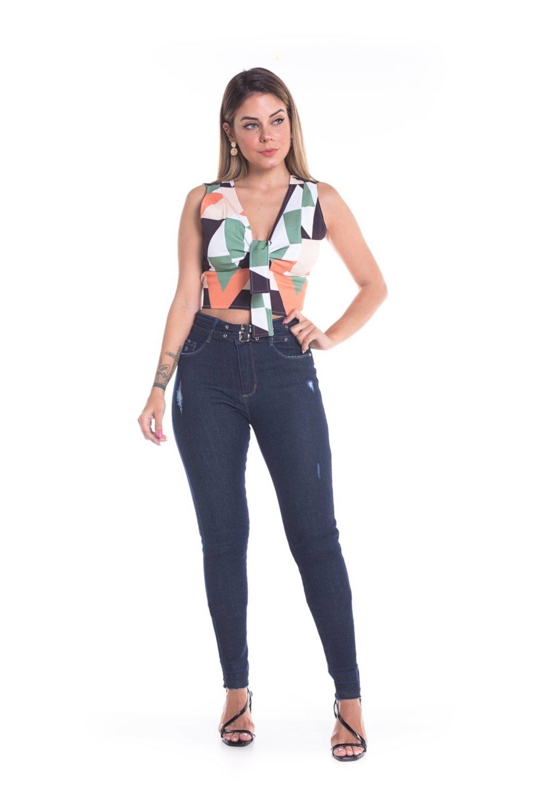 dafiti calça jeans feminina cintura alta