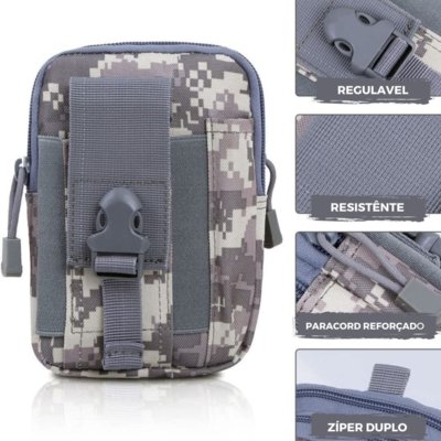 Bolsa Militar Porta Treco Tatico Cinto Modular Pochete