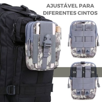 Bolsa Militar Porta Treco Tatico Cinto Modular Pochete